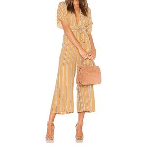 Faithful the Brand Cedric Striped Yellow Jumpsuit